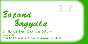 botond bagyula business card